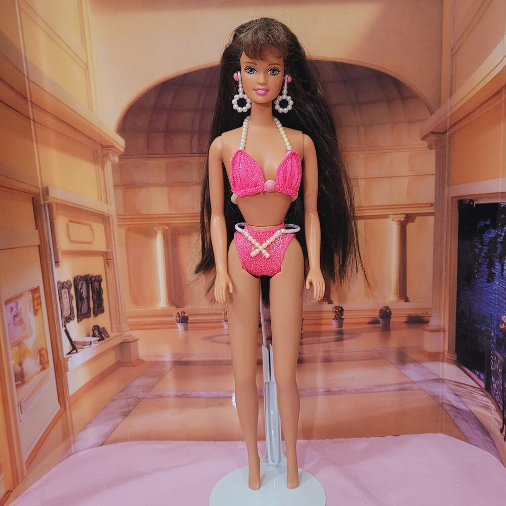 Barbie PEARL BEACH TERESA Doll 1997 Original Swimsuit Hispanic Latina